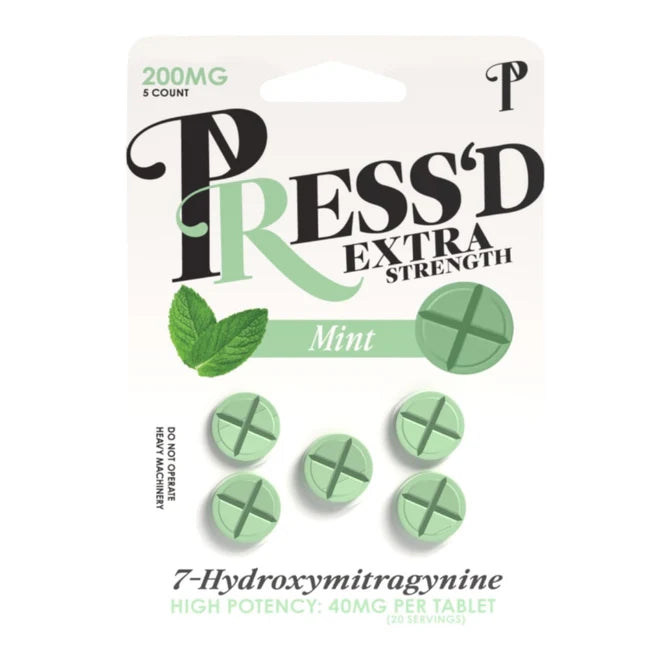 Press'd 200mg 7-OH Extra Strength 5 Tab Blister - 10 Blister / Pack