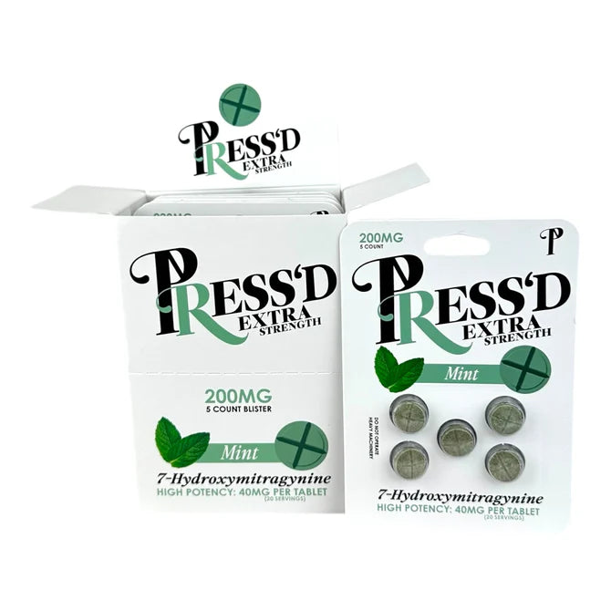 Press'd 200mg 7-OH Extra Strength 5 Tab Blister - 10 Blister / Pack