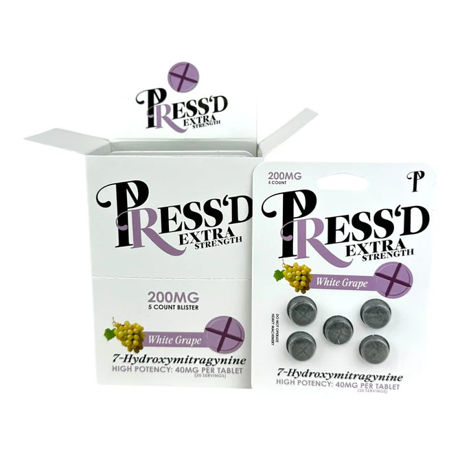 Press'd 200mg 7-OH Extra Strength 5 Tab Blister - 10 Blister / Pack
