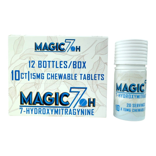 Magic 7oh 7-Hydroxymitragynine 15mg Chewable Tablets 10ct Bottle