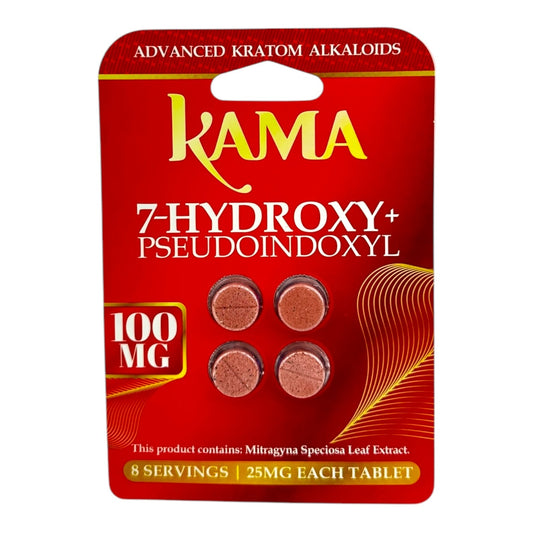 KAMA 7-Hydroxy + Pseudo Kratom Extract 100mg Tablets | 4Tab