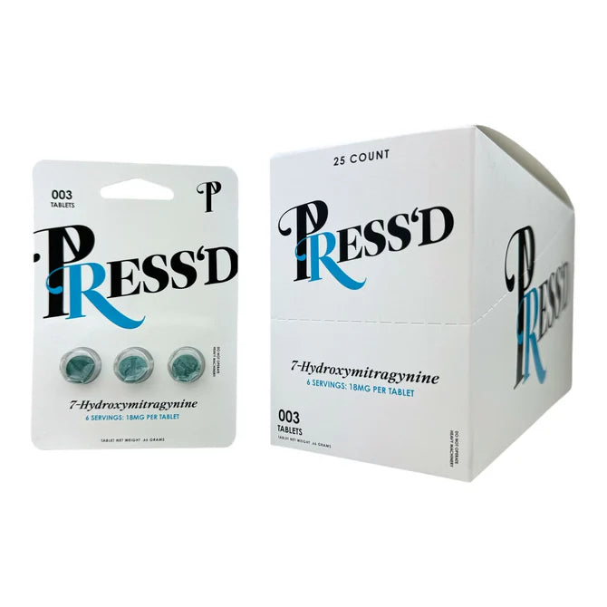 PRESS'D Blue 7-Hydroxymitragynine 18mg Tablets
