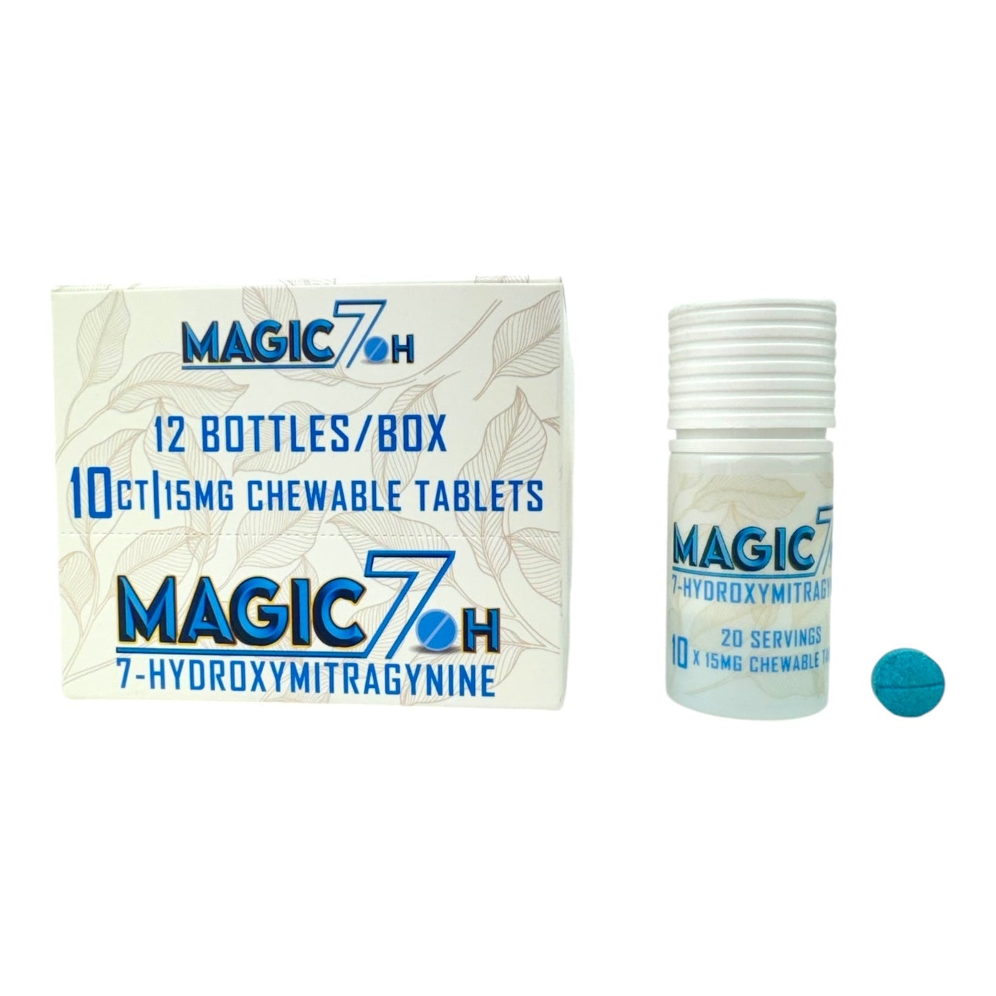 Magic 7oh 7-Hydroxymitragynine 15mg Chewable Tablets 10ct Bottle