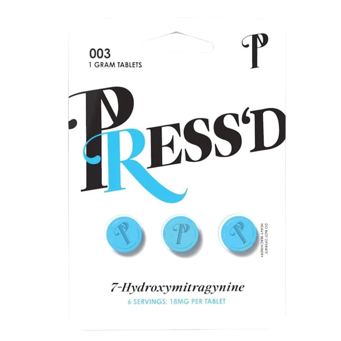 PRESS'D Blue 7-Hydroxymitragynine 18mg Tablets