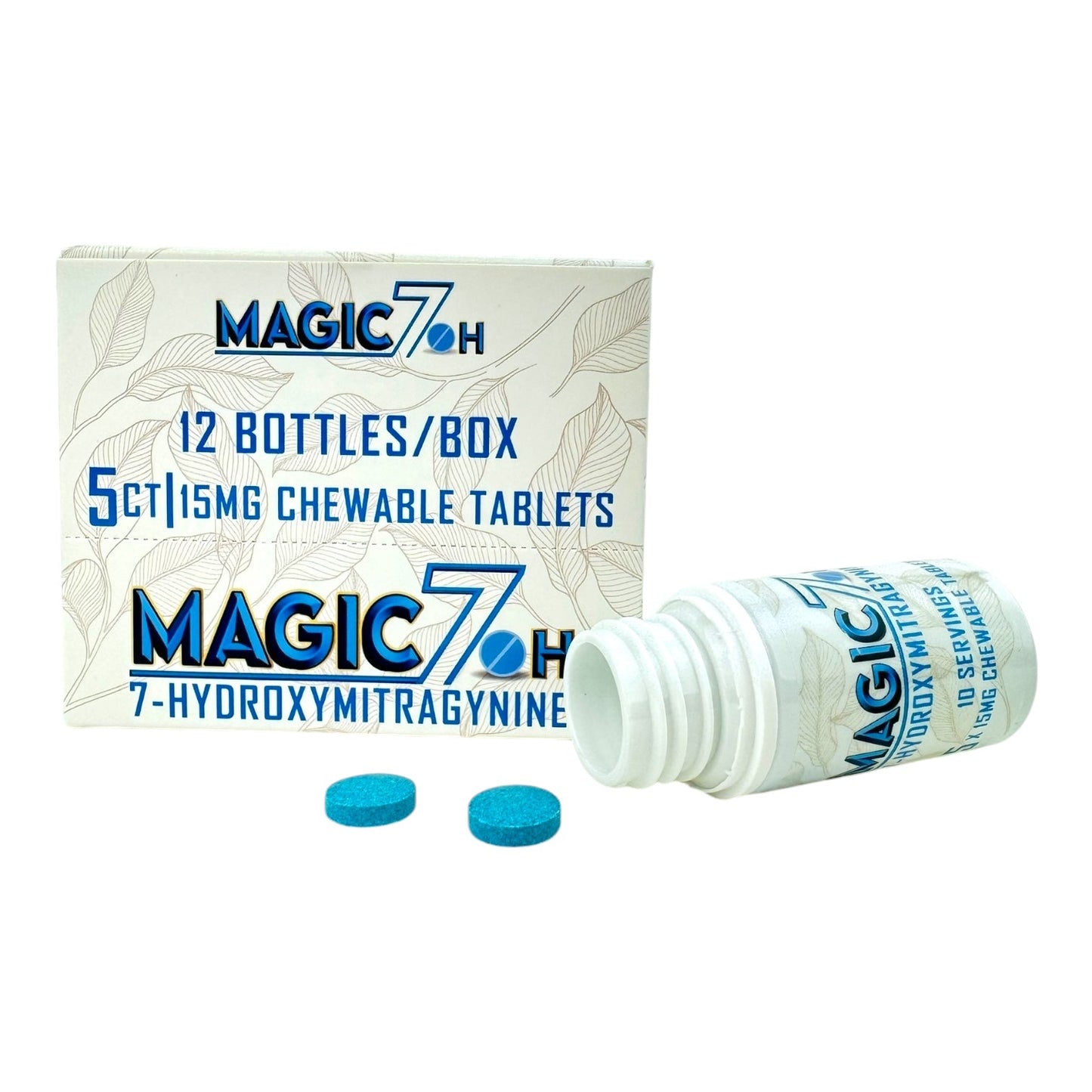 Magic 7oh 7-Hydroxymitragynine 15mg Chewable Tablets 5ct Bottle