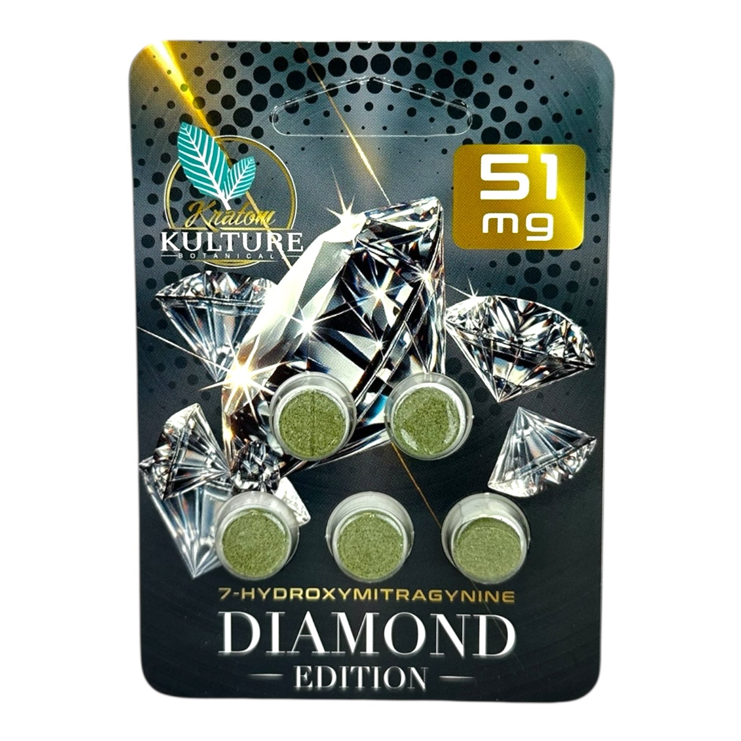 Kratom Kulture Diamond Edition 7-OH 51mg Tablet - 5ct Blister Pack
