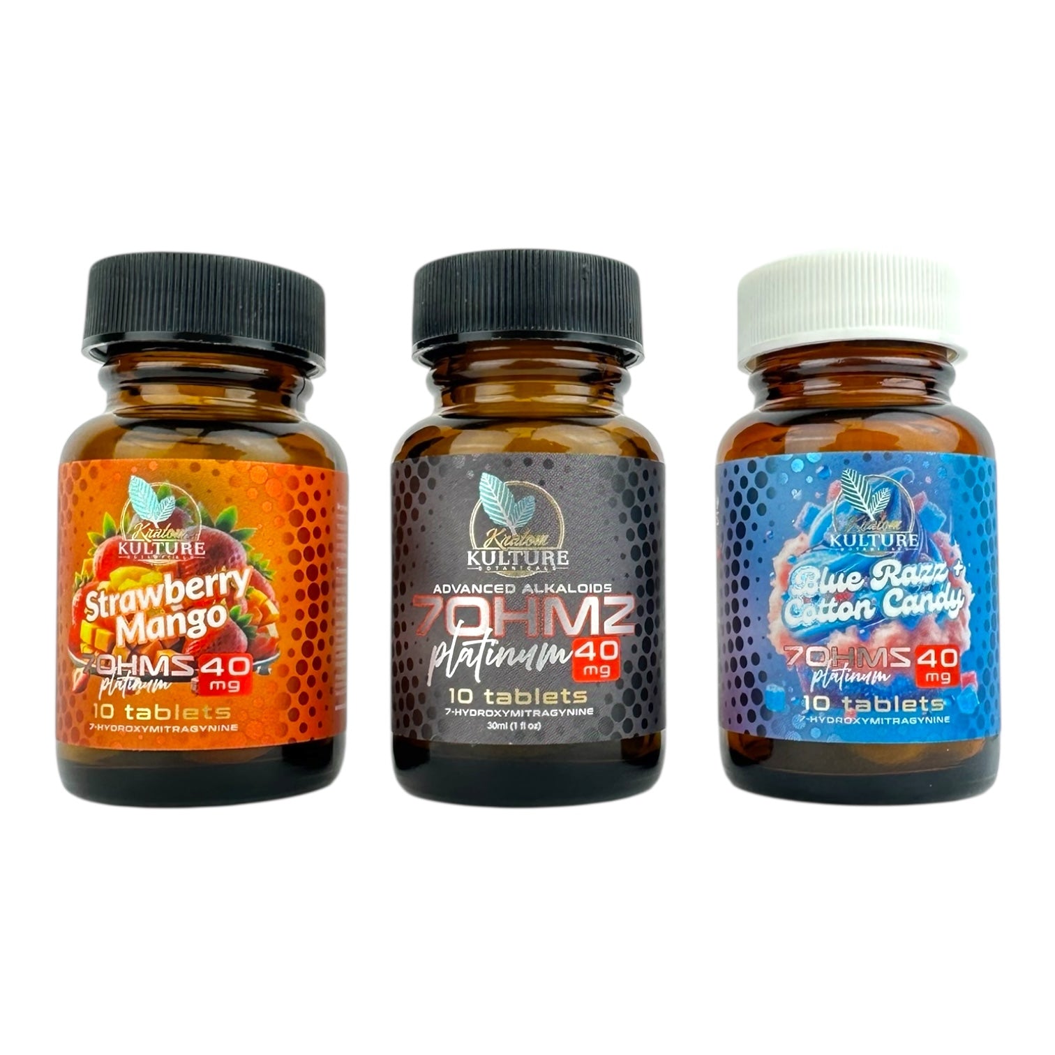 Kratom Kulture 7OHMZ Platinum 7-OH 40mg Tablet - 10ct Jar