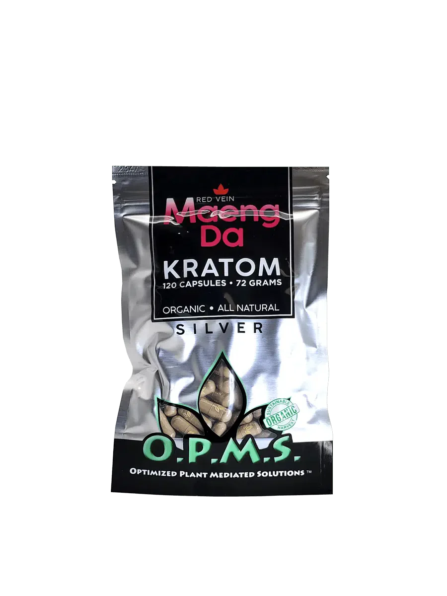 OPMS Kratom Silver (Capsules) 120 Count (72 Grams)