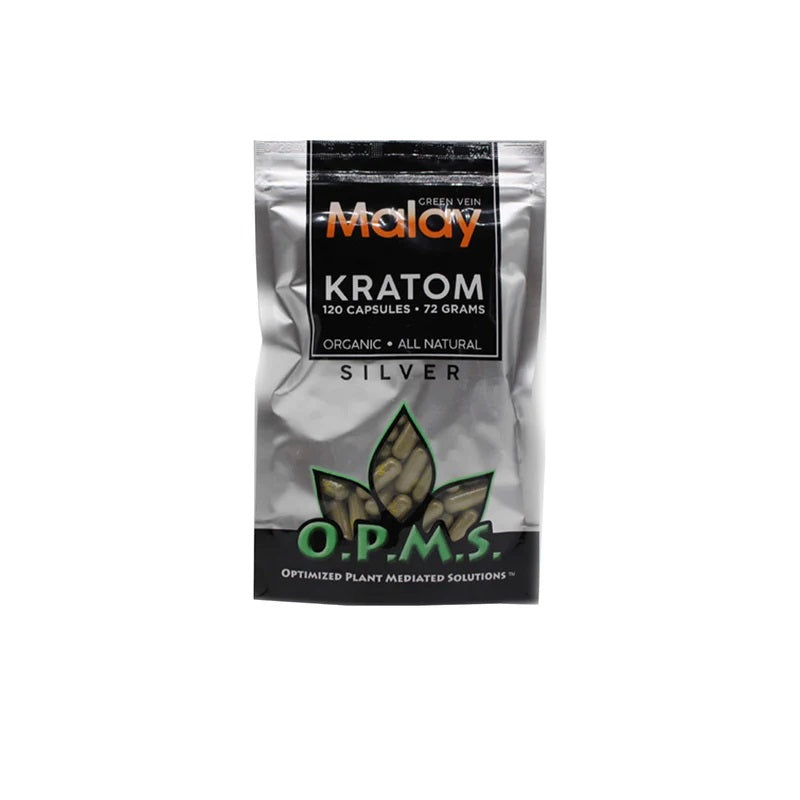 OPMS Kratom Silver (Capsules) 120 Count (72 Grams)